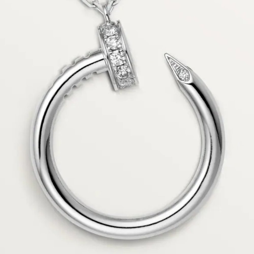 New! Nail Pendant Necklace Stainless Steel - Picture 3 of 6